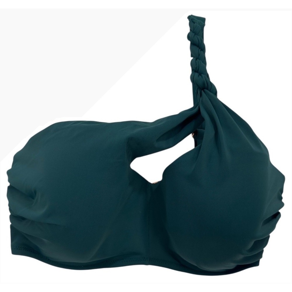 Shade‎ & Shore Braided Strap Lightly Lined One Shoulder Bikini Top 34B